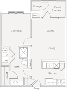 A1 -One Bedroom / One Bath -652 Sq.Ft.*